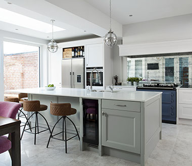White and Oak schuller kitchen, in a victorian renovation