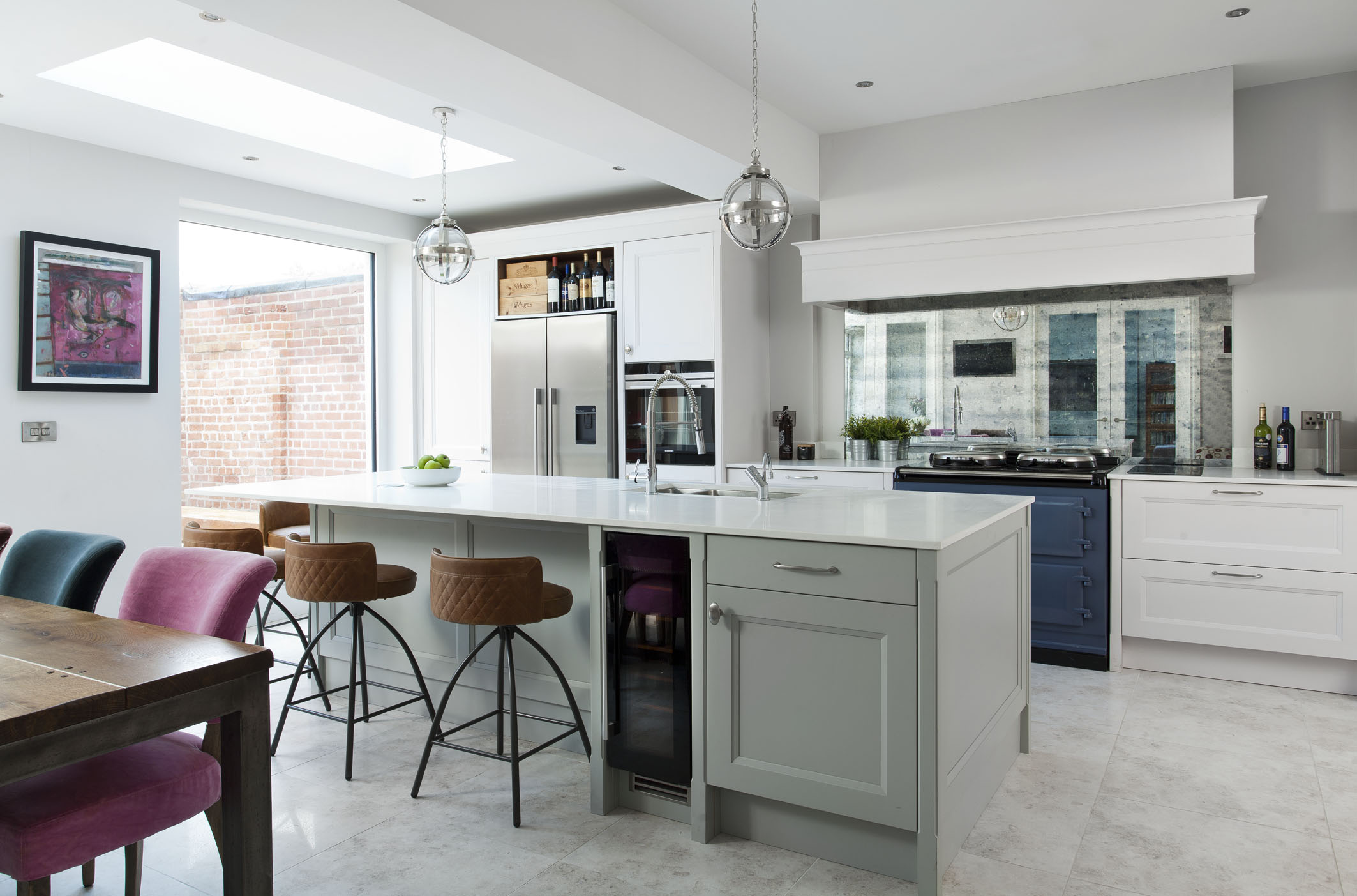 White and Oak schuller kitchen, in a victorian renovation
