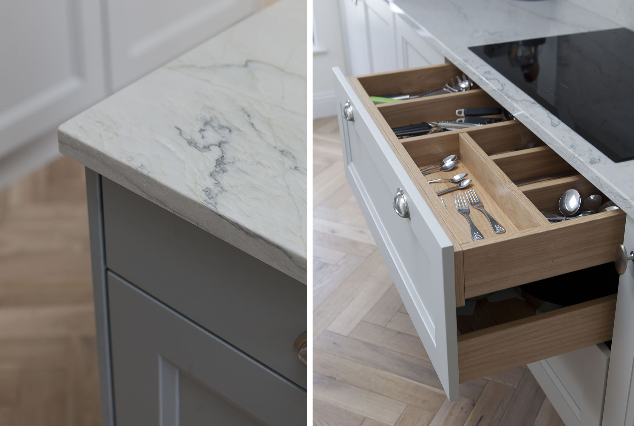 GREEN BLUE SCHULLER KITCHEN, SIEMENS APPLIANCES