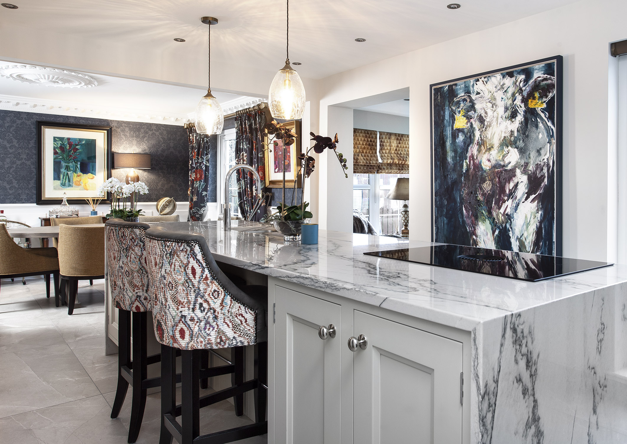 GREEN BLUE SCHULLER KITCHEN, SIEMENS APPLIANCES