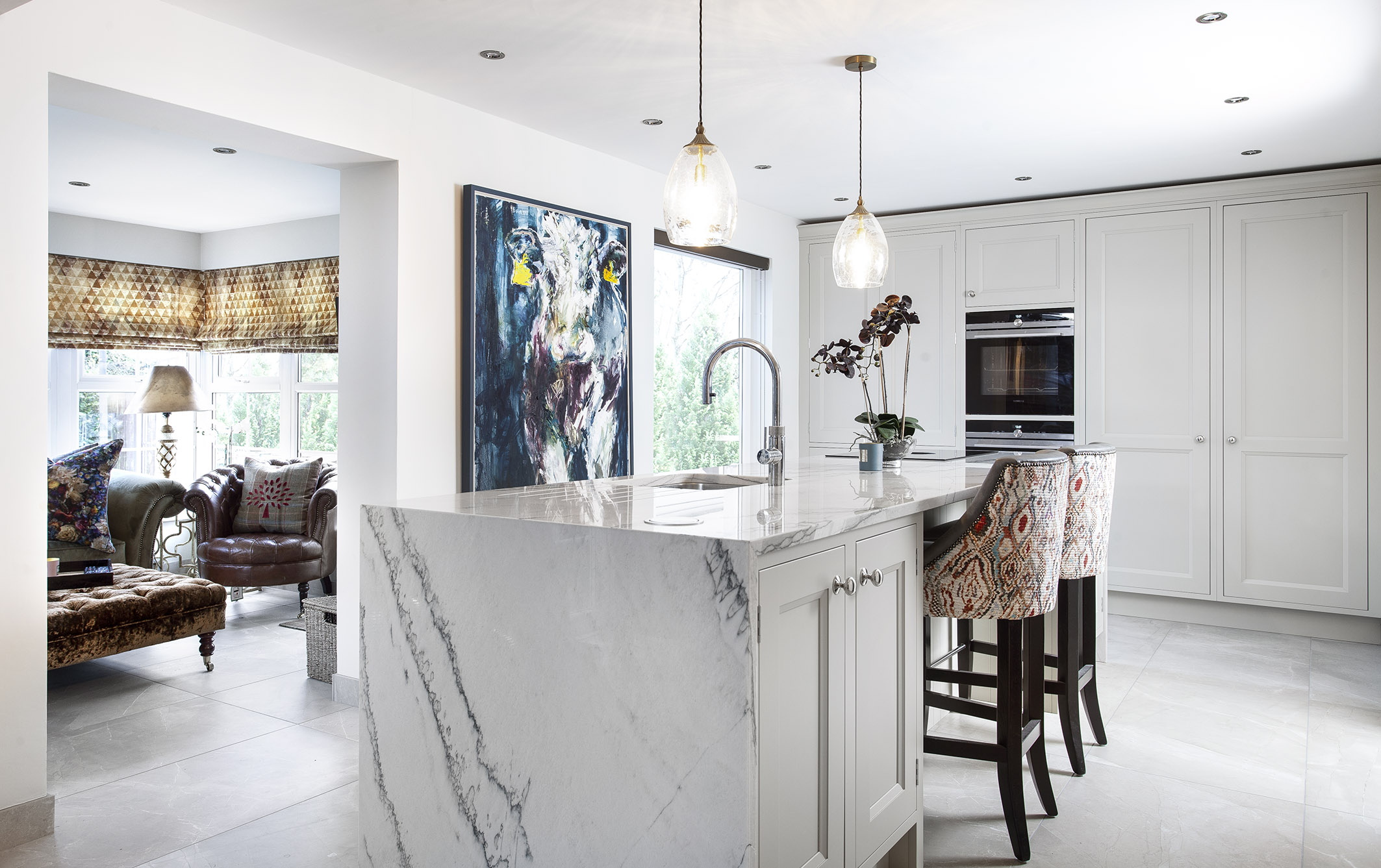 GREEN BLUE SCHULLER KITCHEN, SIEMENS APPLIANCES