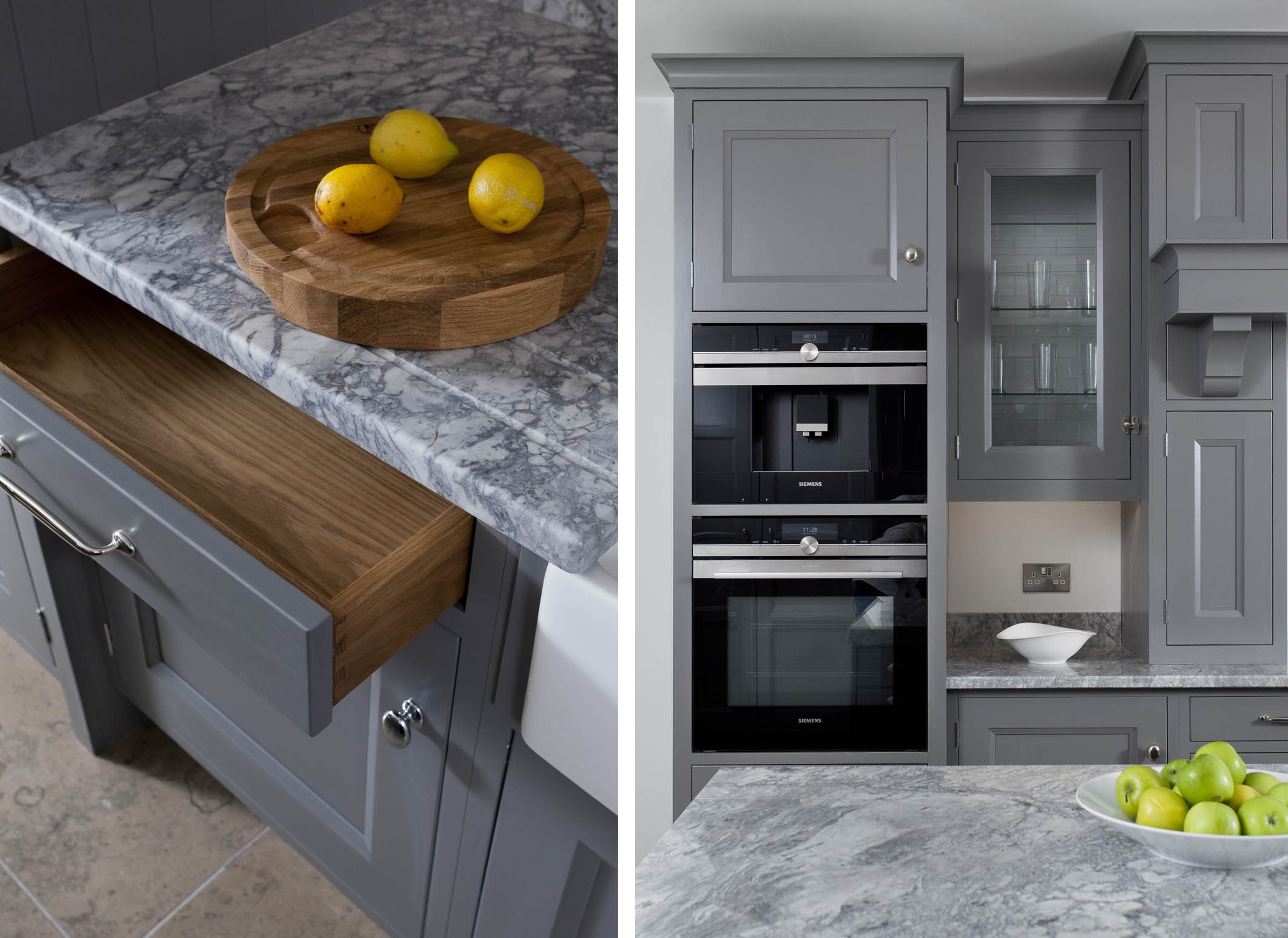 GREEN BLUE SCHULLER KITCHEN, SIEMENS APPLIANCES