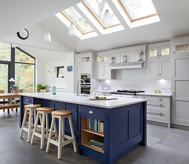 White and Oak schuller kitchen, in a victorian renovation