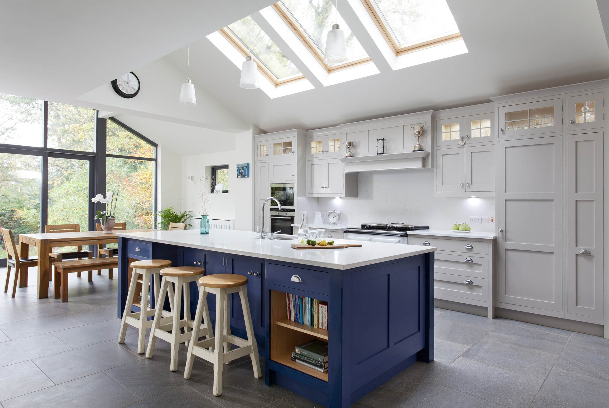 White and Oak schuller kitchen, in a victorian renovation