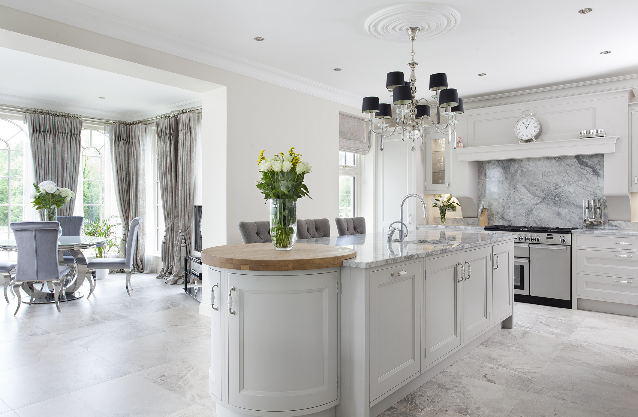 White and Oak schuller kitchen, in a victorian renovation